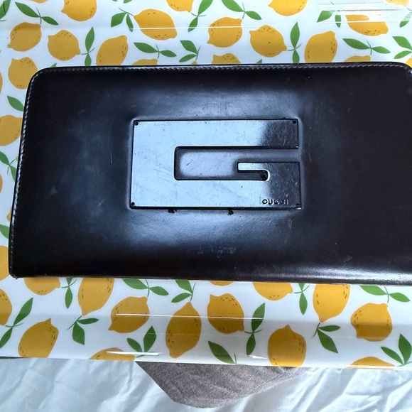 Gucci Handbags - Gucci Black Logo Clutch Wallet